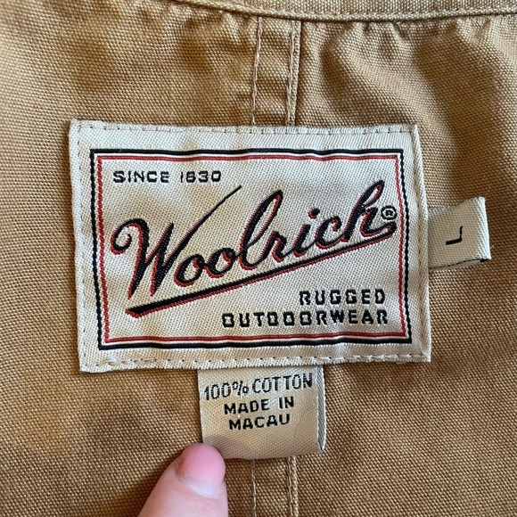 Vintage Woolrich Jacket Mens Large Saddle Canvas Chore Jacket Shacket 90s 4274 - Picture 2 of 13